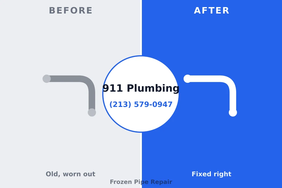 Before and after: plumbing repair Gretna, NE